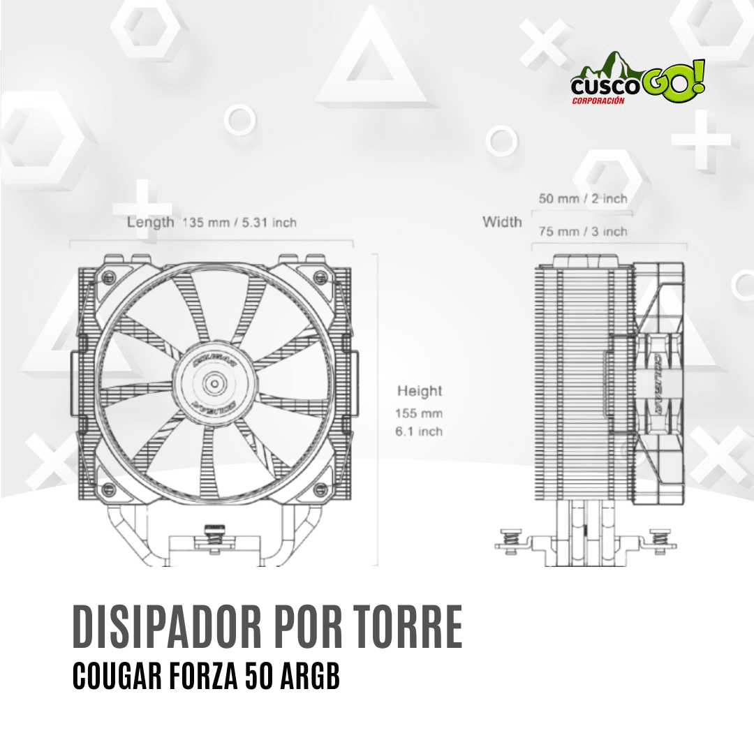 Disipador de CPU Cougar Forza 50 ARGB5