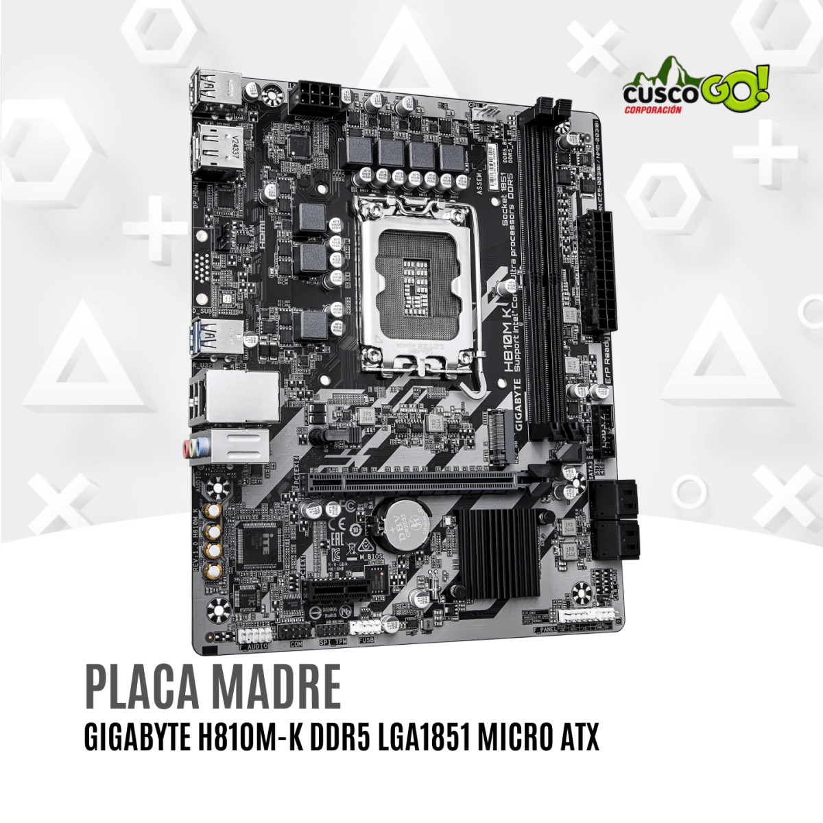 Placa Madre Gigabyte H810M K DDR5 LGA1851 Micro ATX3