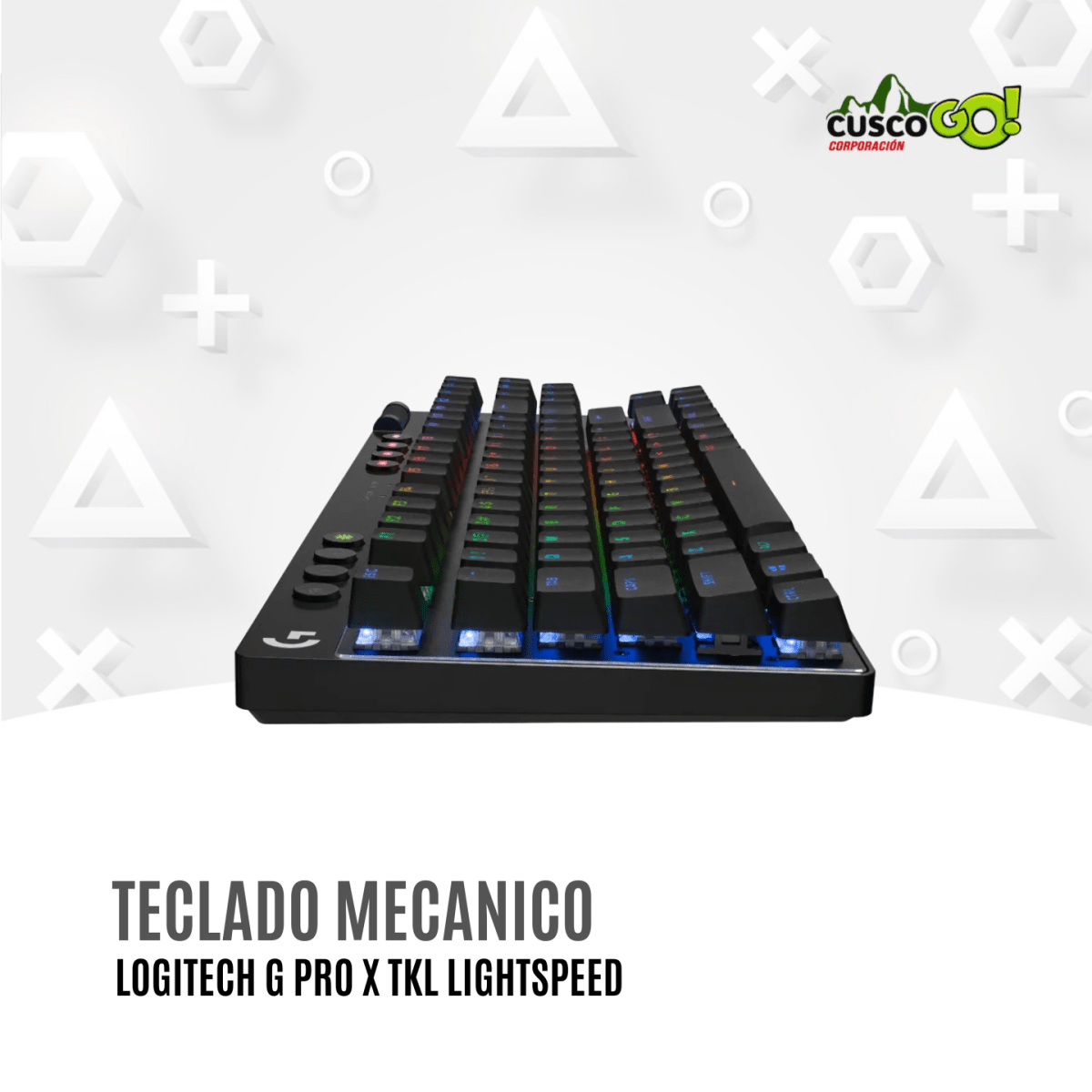 Teclado Gamer Logitech PRO X TKL LIGHTSPEED Inalámbrico RGB Negro3