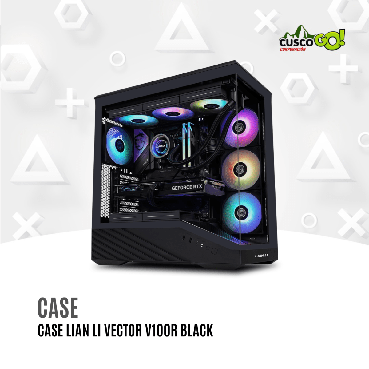 Case Lian Li Vector V100R Negro 4 Ventiladores ARGB2