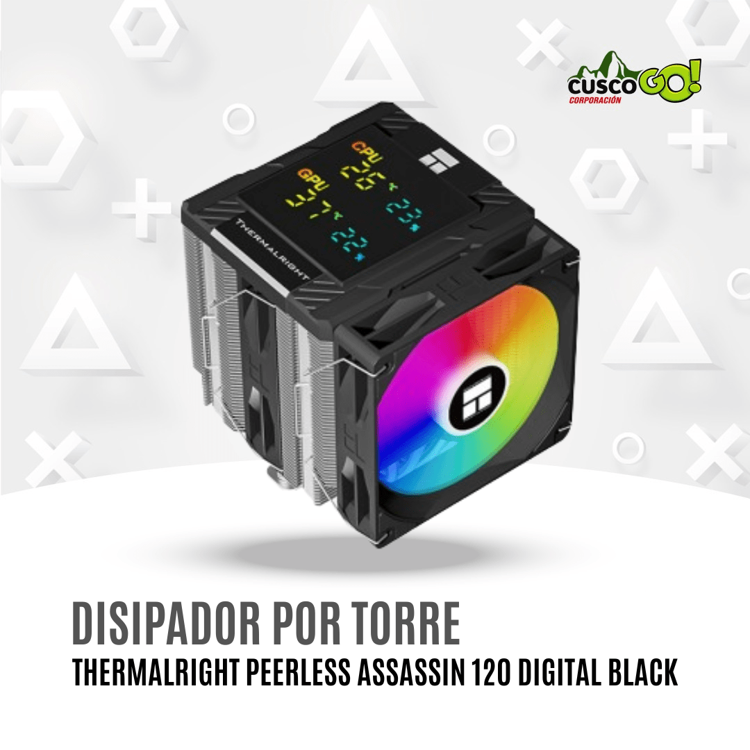 DISIPADOR POR TORRE THERMALRIGHT PEERLESS ASSASSIN 120 DIGITAL BLACK3