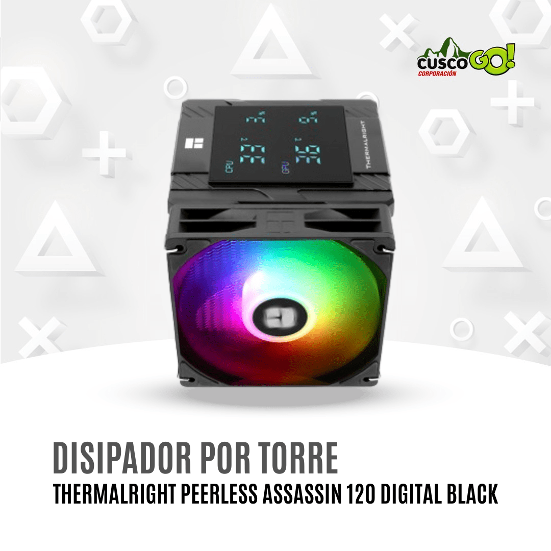 DISIPADOR POR TORRE THERMALRIGHT PEERLESS ASSASSIN 120 DIGITAL BLACK4