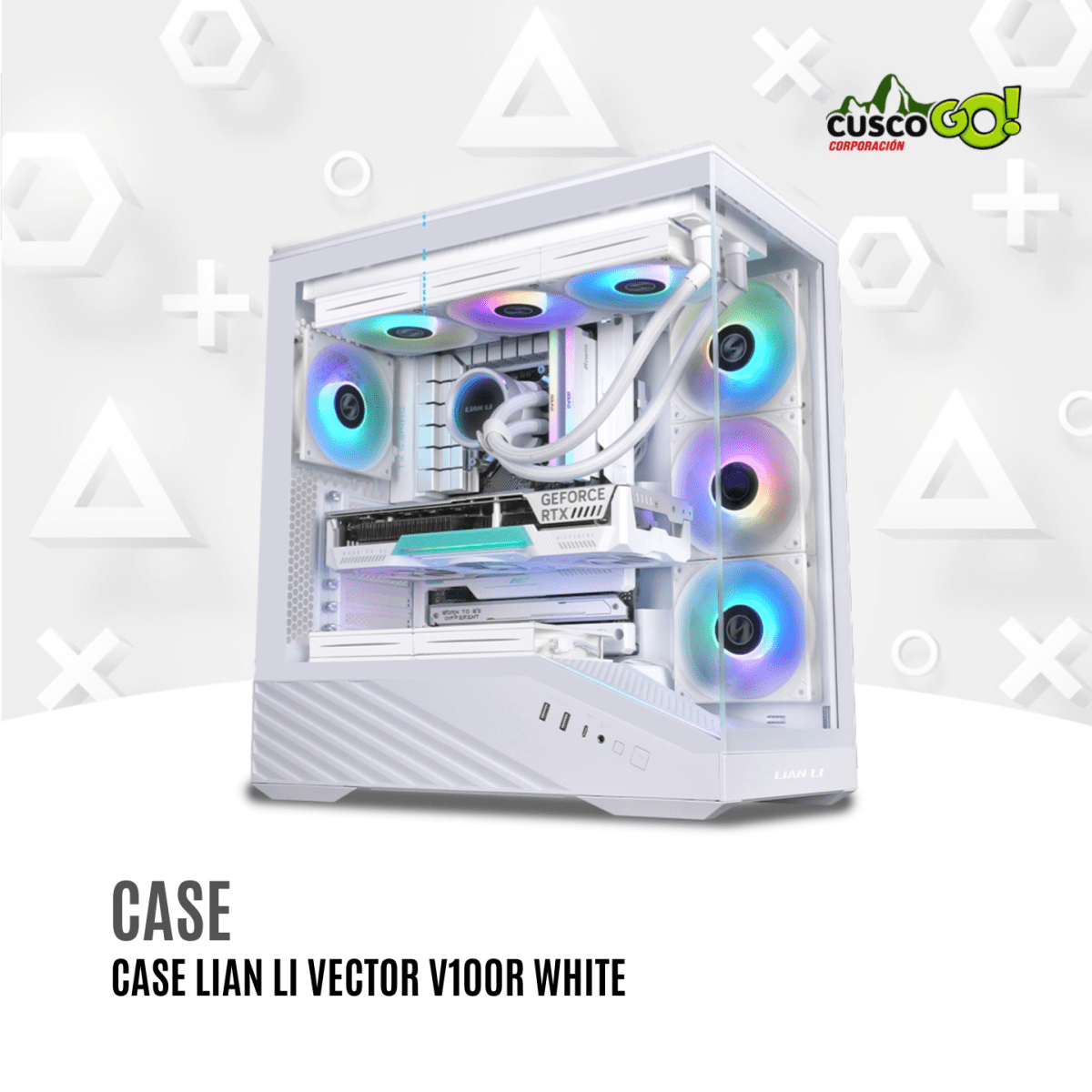 Case Lian Li Vector V100R Blanco 4 Ventiladores ARGB2
