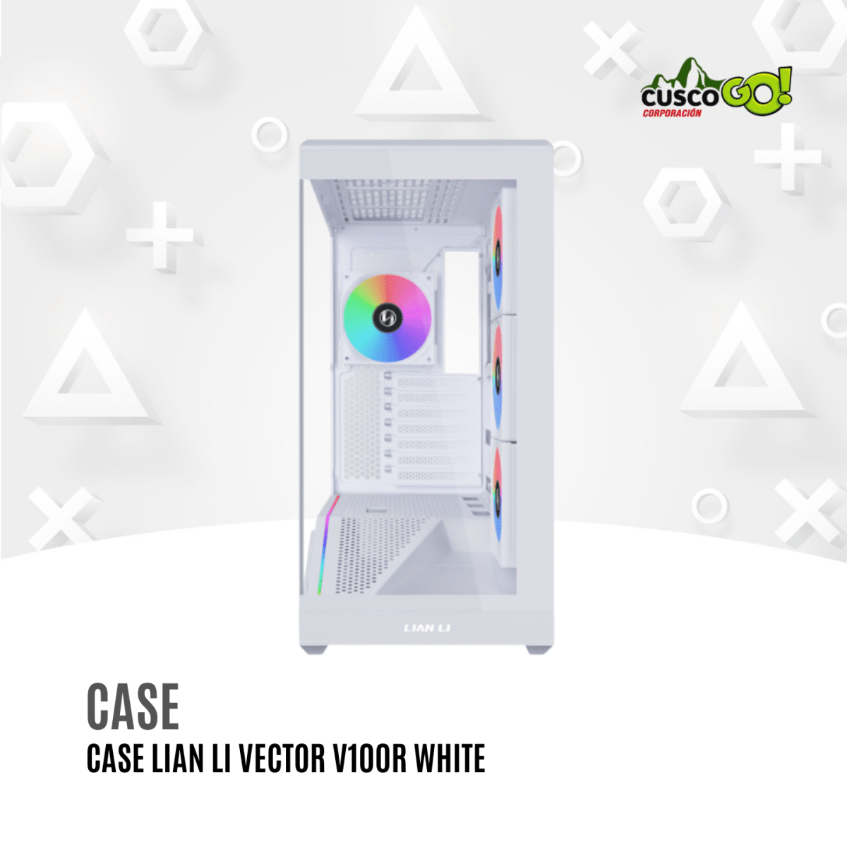 Case Lian Li Vector V100R Blanco 4 Ventiladores ARGB3