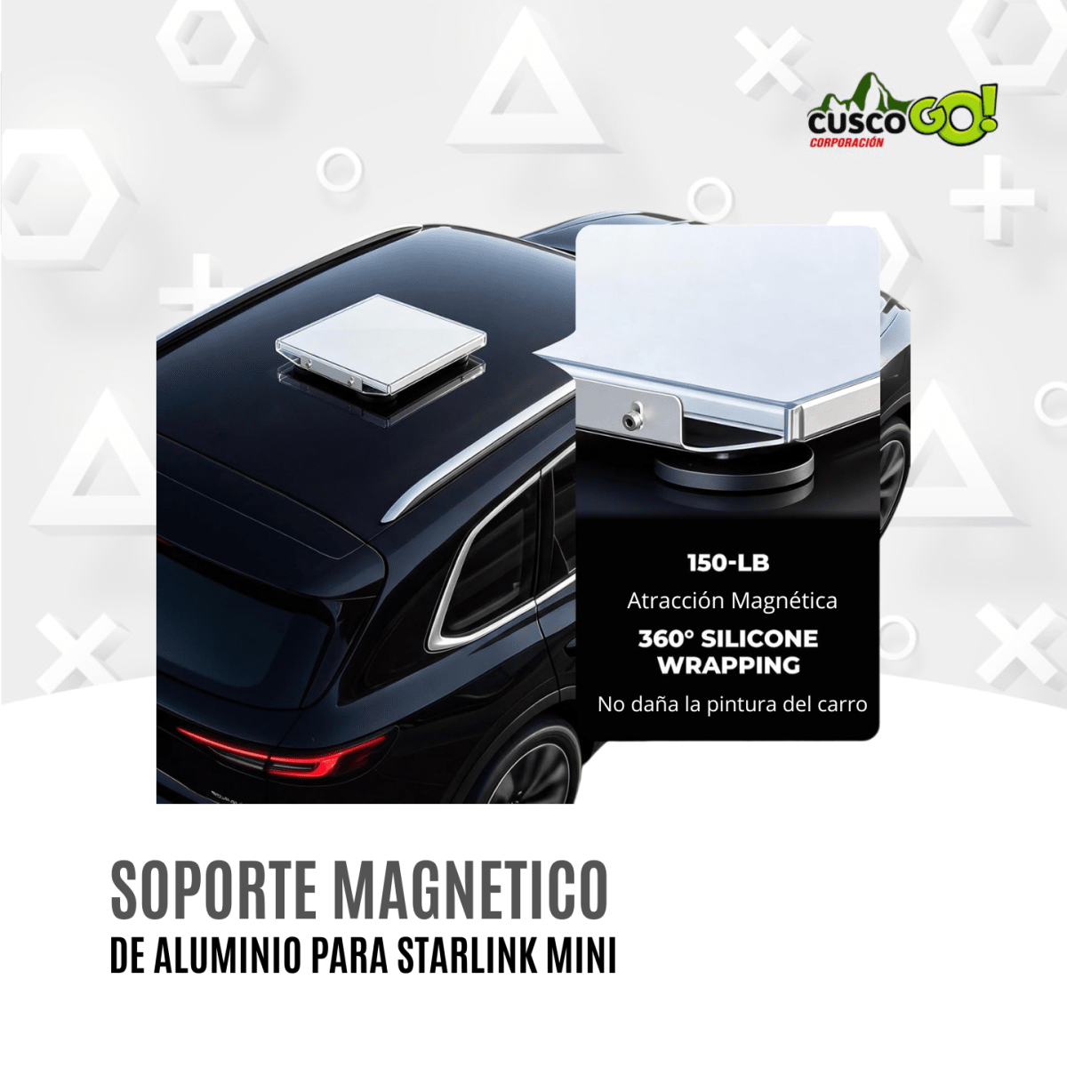 Soporte Magnético de Aluminio para Starlink Mini con Protector Plástico3