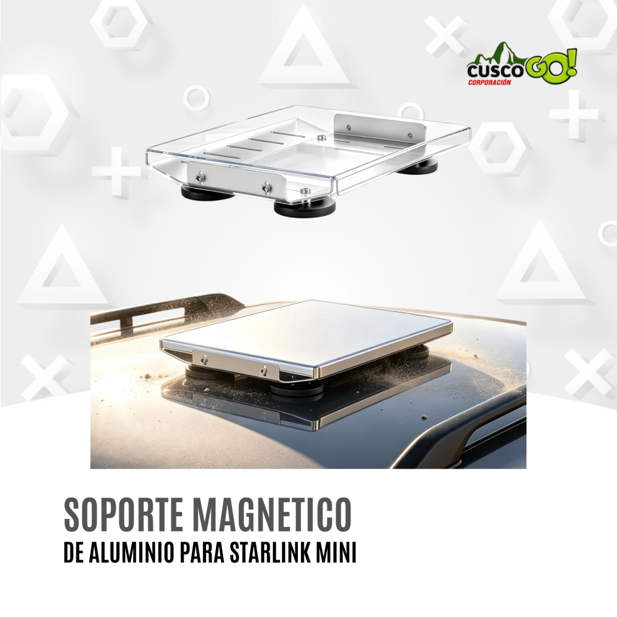 Soporte Magnético de Aluminio para Starlink Mini con Protector Plástico2