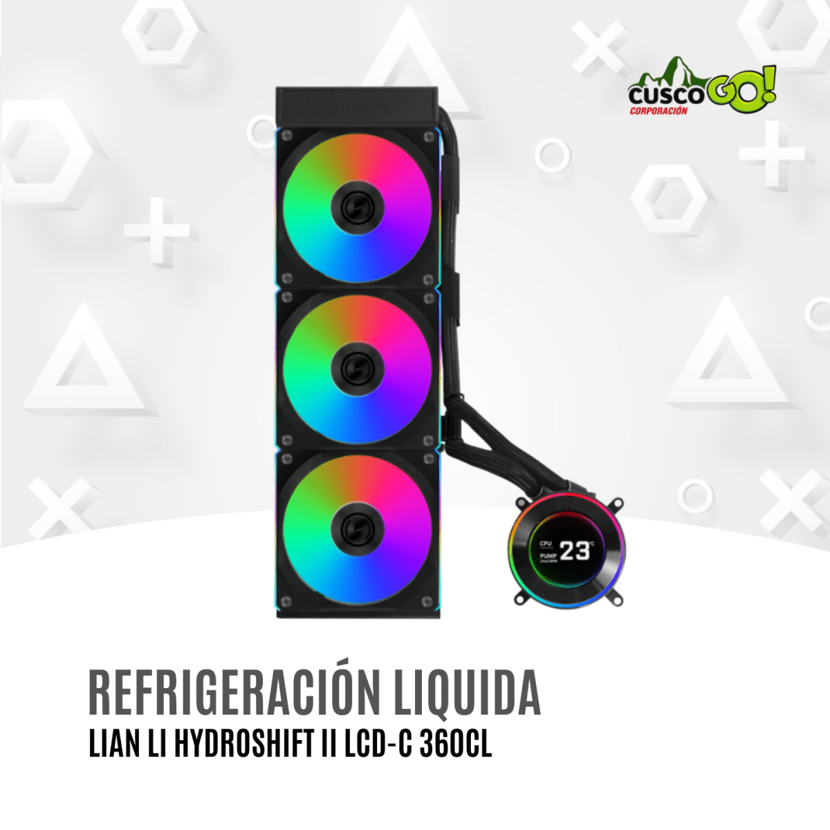 Refrigeración Líquida Lian Li HydroShift II LCD 360CL Black2