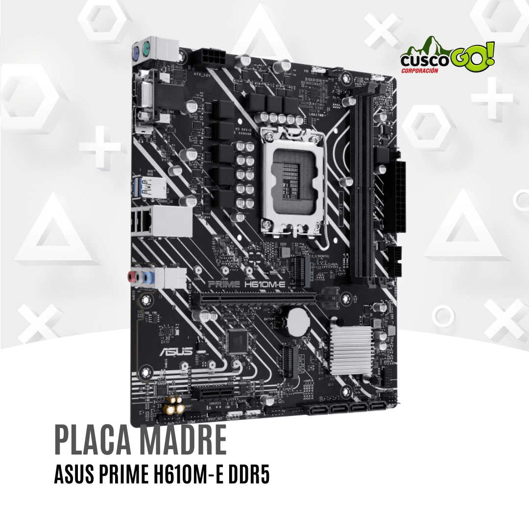 PLACA MADRE ASUS PRIME H610M-E DDR5, CHIPSET INTEL H610, LGA1700, MATX3