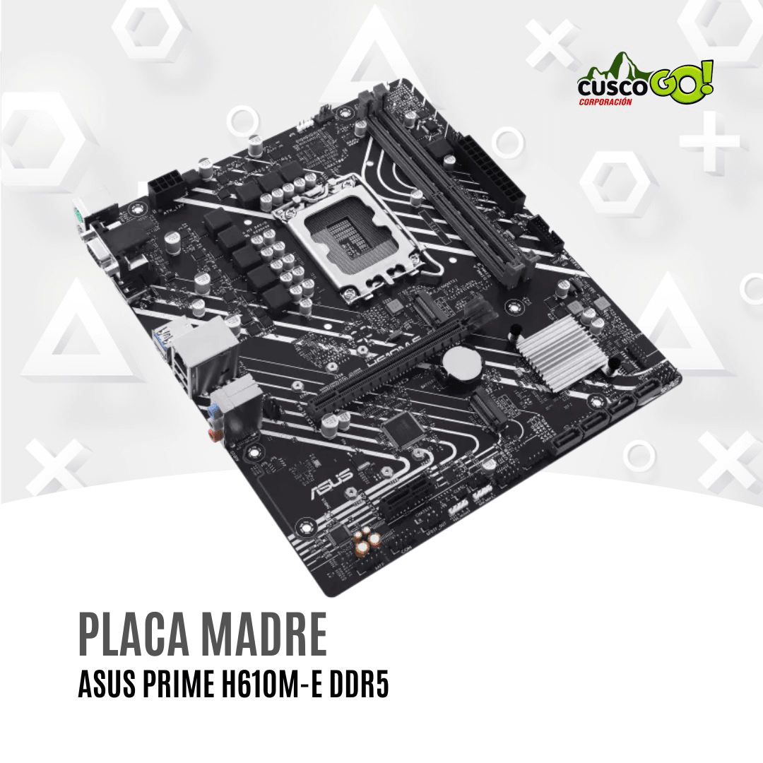 PLACA MADRE ASUS PRIME H610M-E DDR5, CHIPSET INTEL H610, LGA1700, MATX4