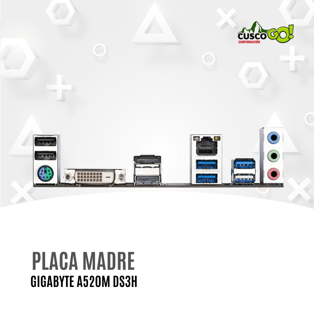 PLACA MADRE GIGABYTE A520M DS3H V2 SVL(REV. 1.0), AM4, DDR4, HDMI, DVI-D, DP, HD AUDIO.4