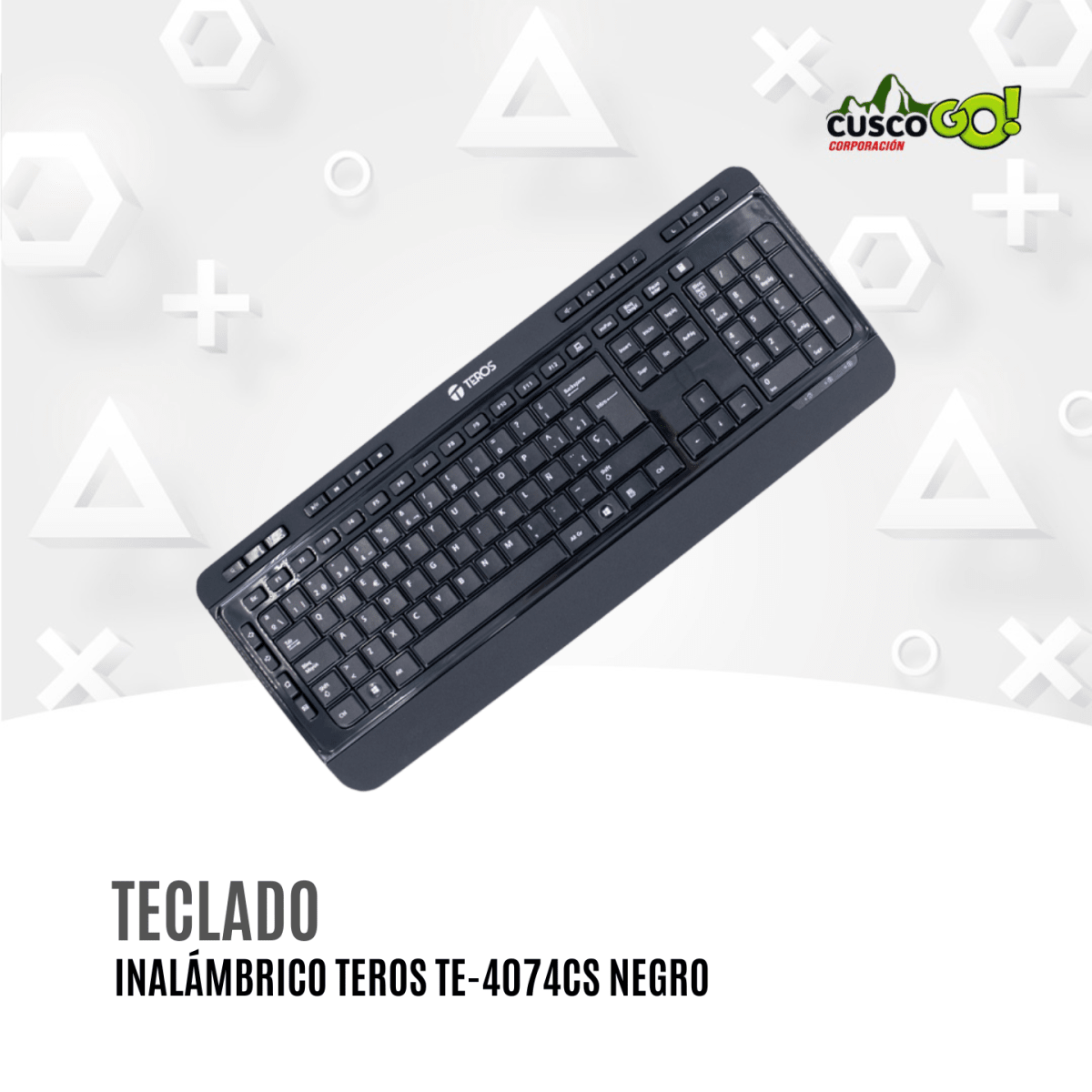 Teclado Inalámbrico Teros TE-4074CS 2.4GHz USB Negro 0