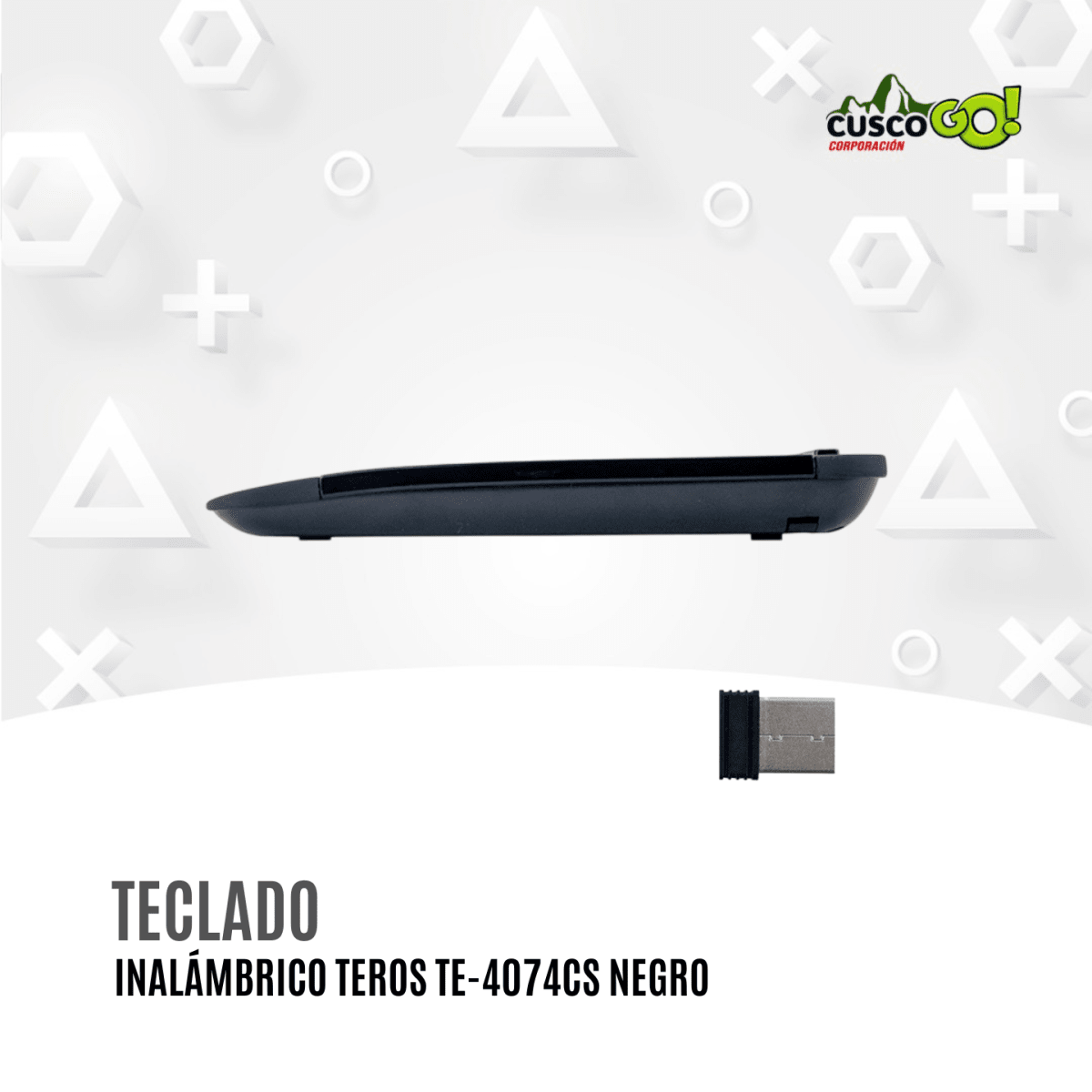 Teclado Inalámbrico Teros TE-4074CS 2.4GHz USB Negro2