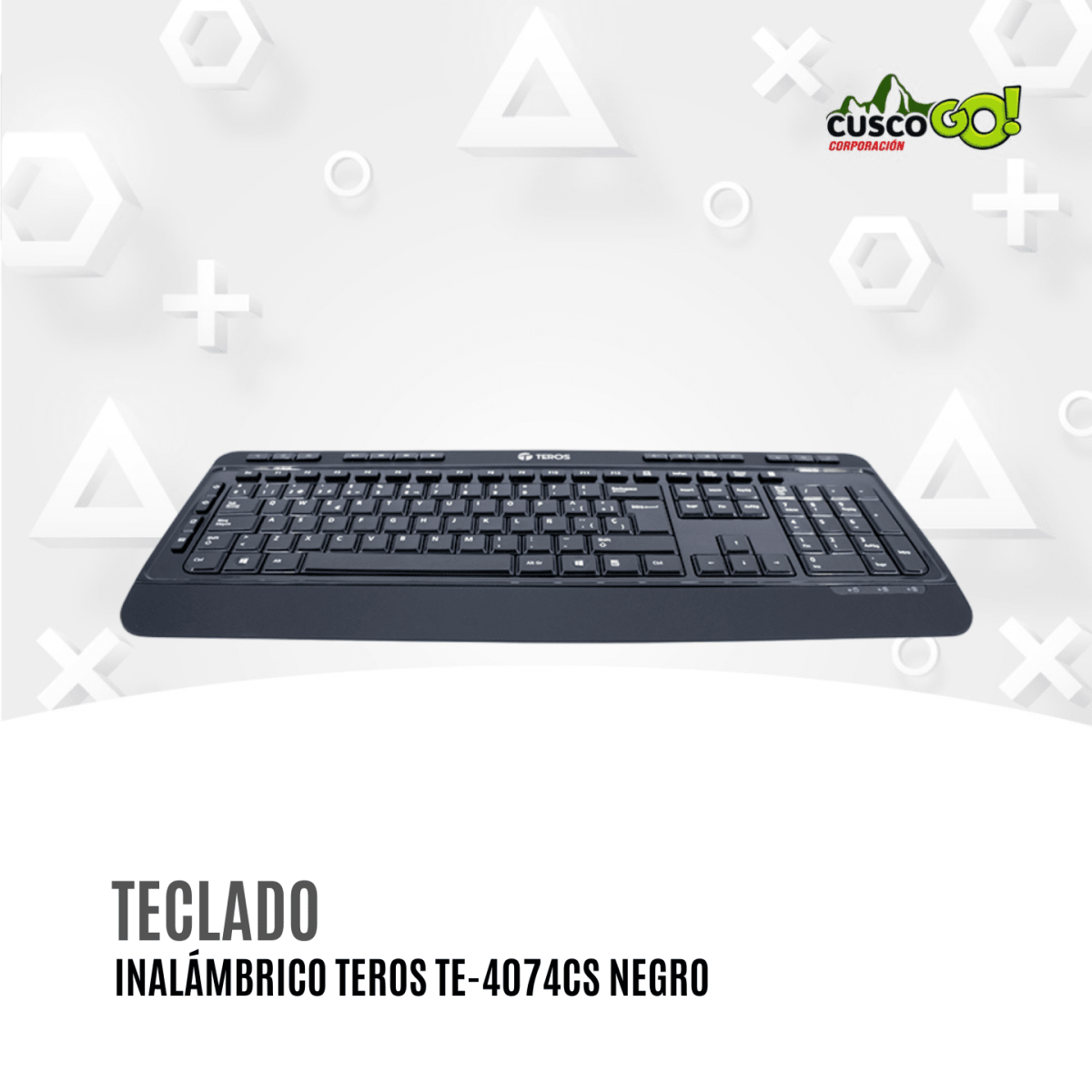 Teclado Inalámbrico Teros TE-4074CS 2.4GHz USB Negro3