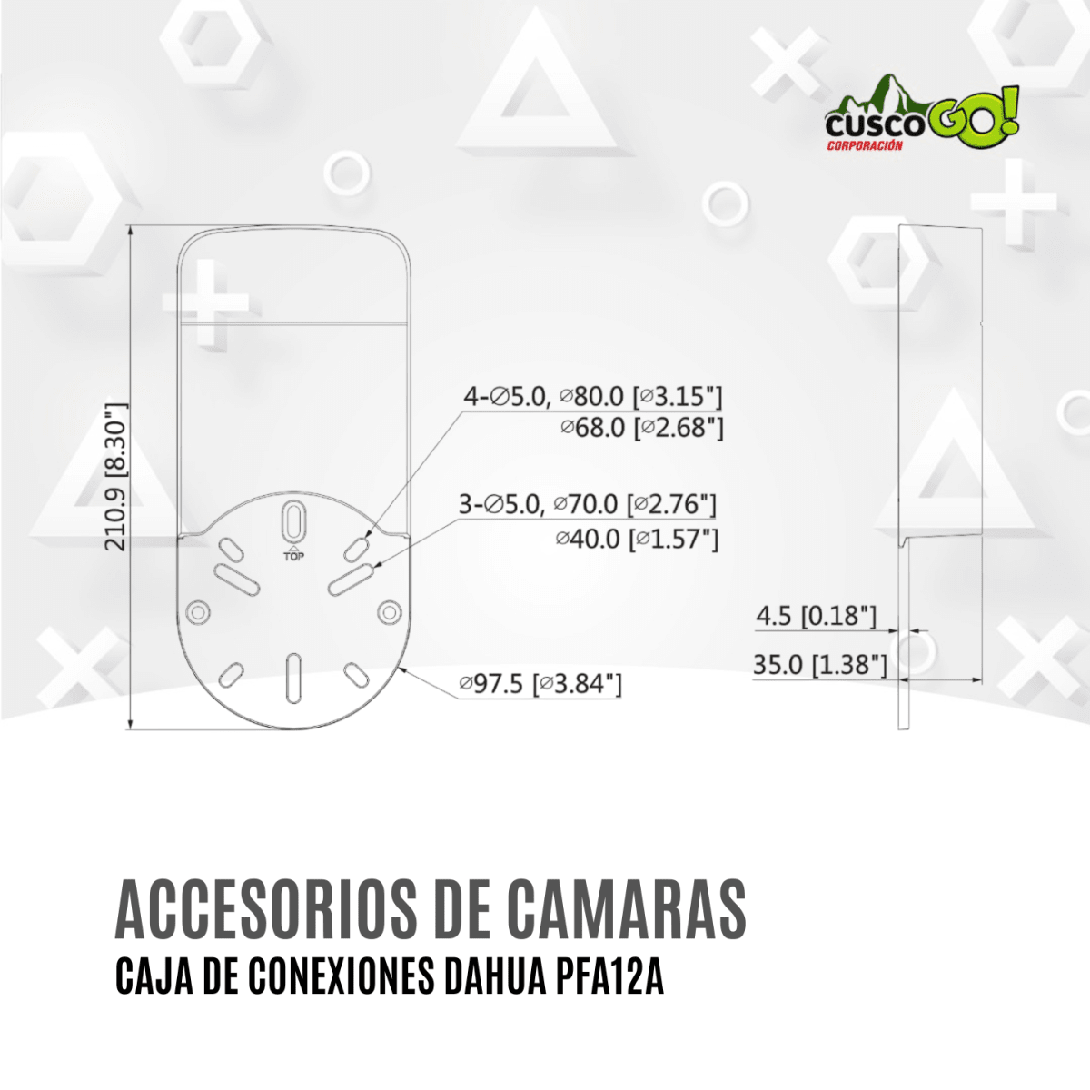 Caja de Paso Dahua DH-PFA12A Plástica para Cámaras3