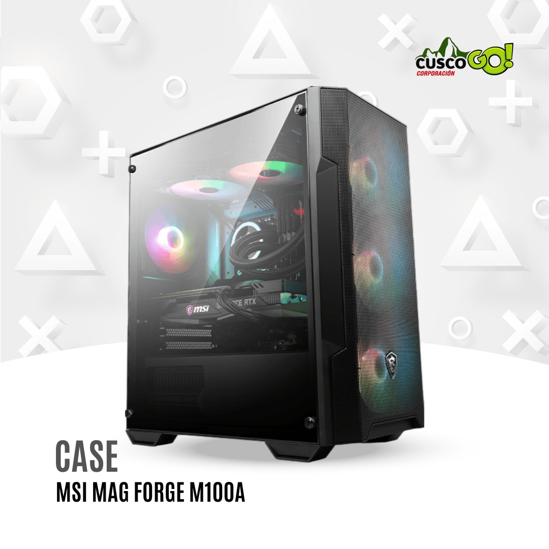 CASE MSI MAG FORGE M100A CON FUENTE DE 600W 4