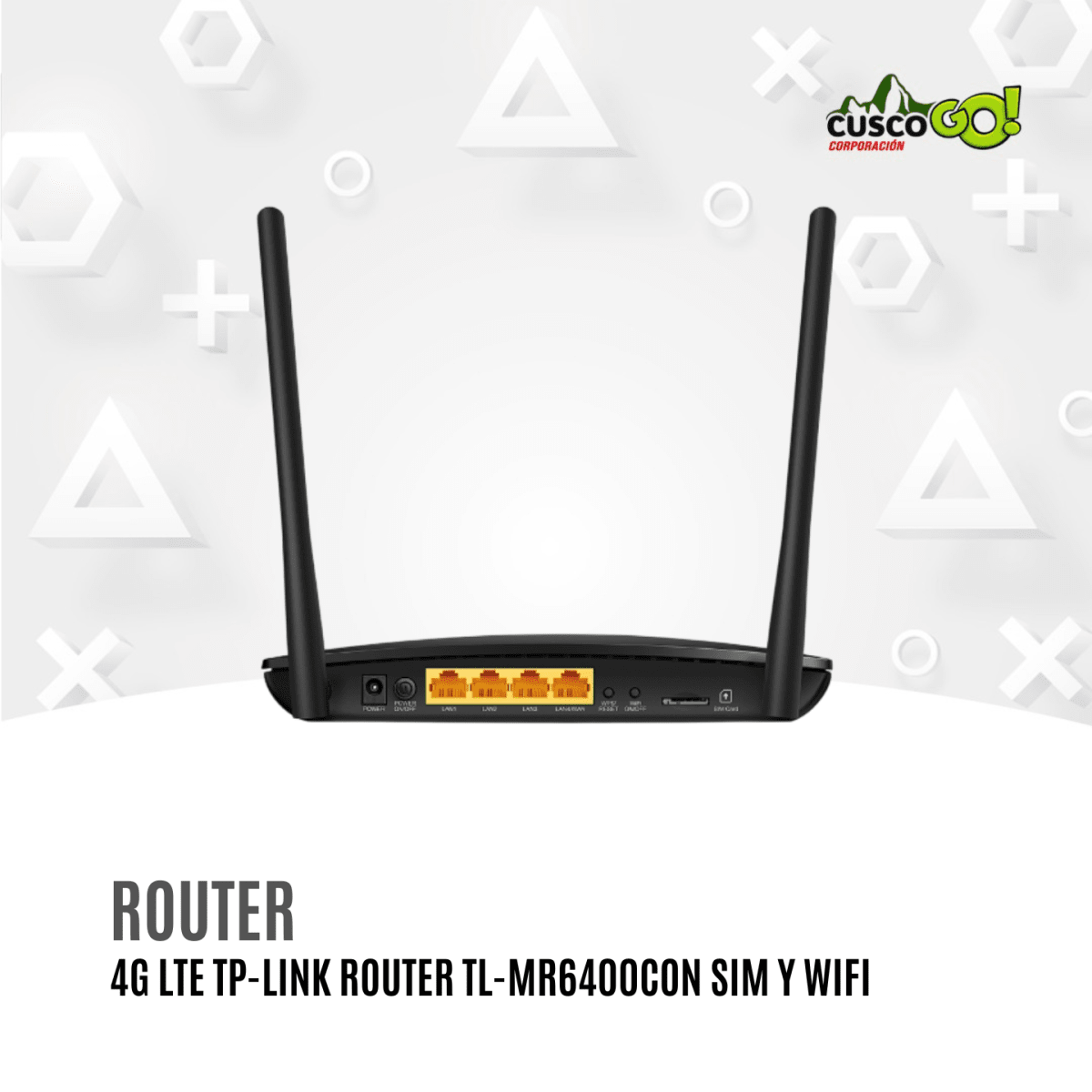 Router 4G LTE TP-Link TL-MR6400 con Ranura SIM y Wi-Fi N3002