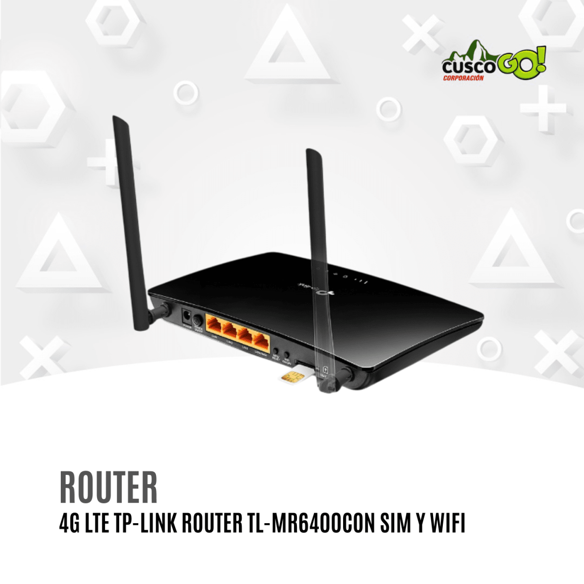 Router 4G LTE TP-Link TL-MR6400 con Ranura SIM y Wi-Fi N3003