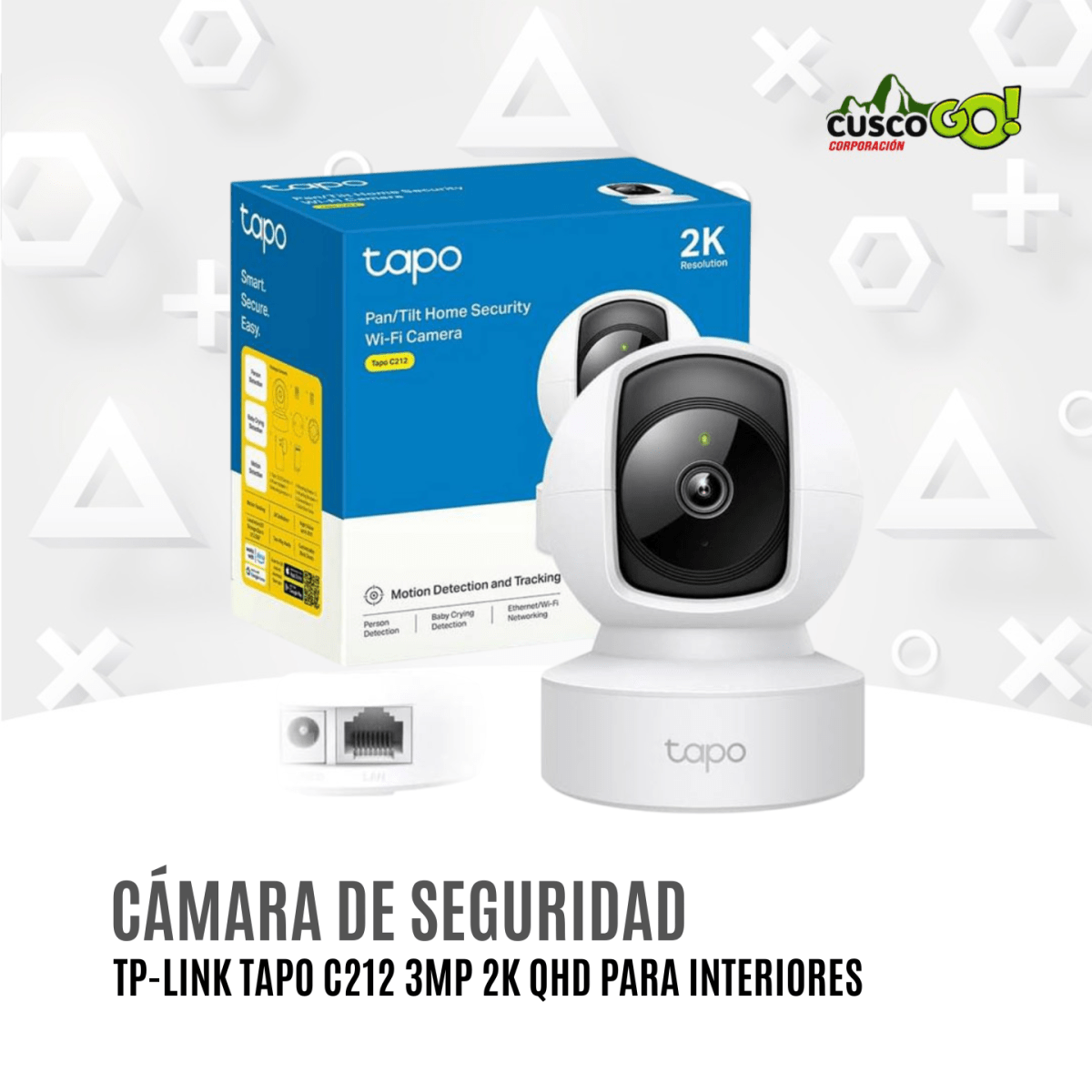 Cámara de Seguridad TP-Link Tapo C212 3MP 2K QHD Interiores3