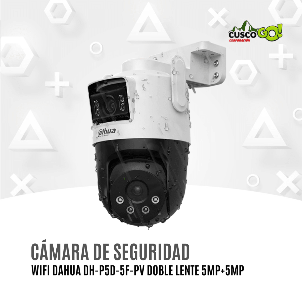 Cámara Wi-Fi Dahua DH-P5D-5F-PV Doble Lente 5MP para Exterior2