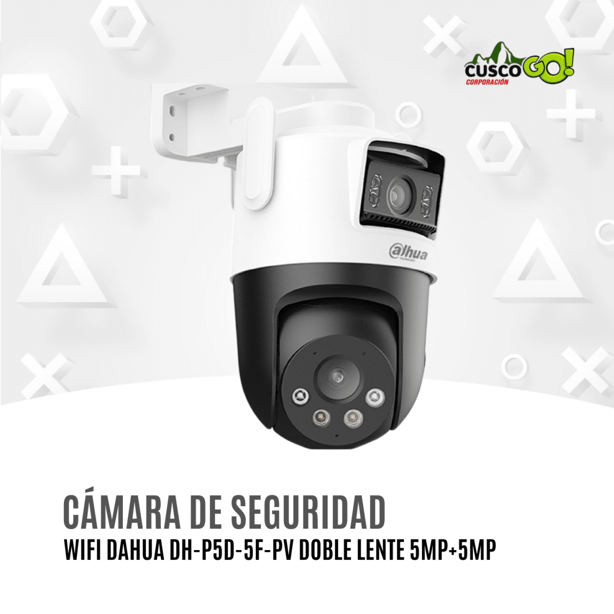 Cámara Wi-Fi Dahua DH-P5D-5F-PV Doble Lente 5MP para Exterior3