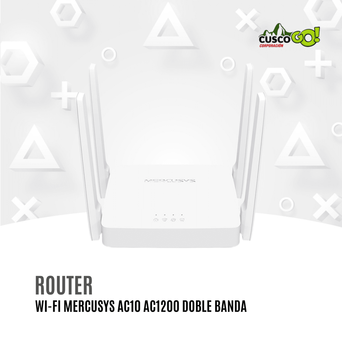 Router Wi-Fi Mercusys AC10 AC1200 Doble Banda 0