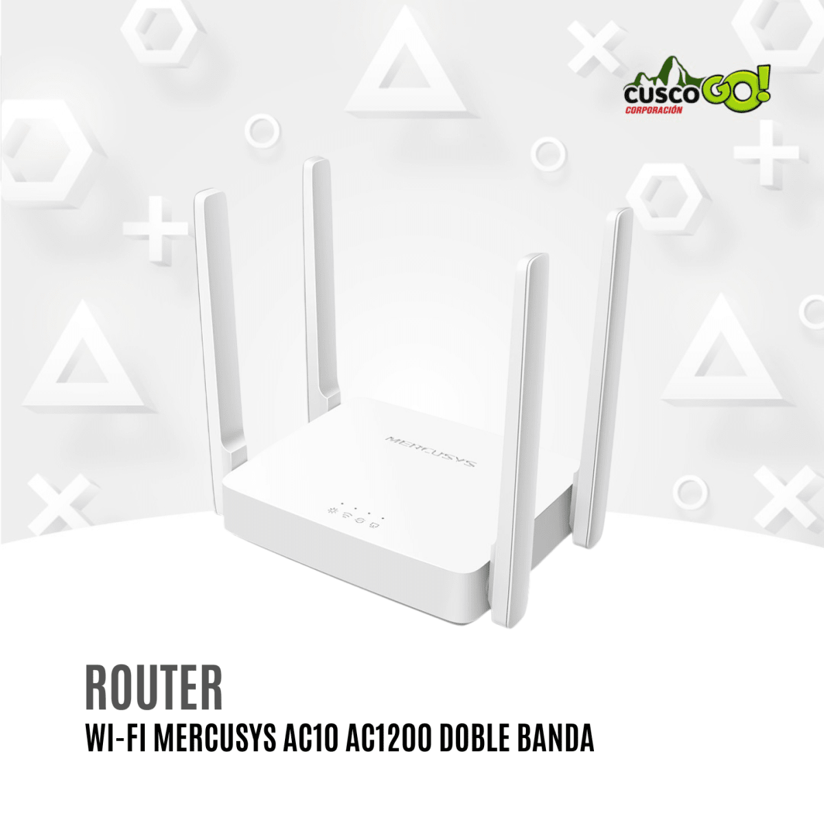 Router Wi-Fi Mercusys AC10 AC1200 Doble Banda2