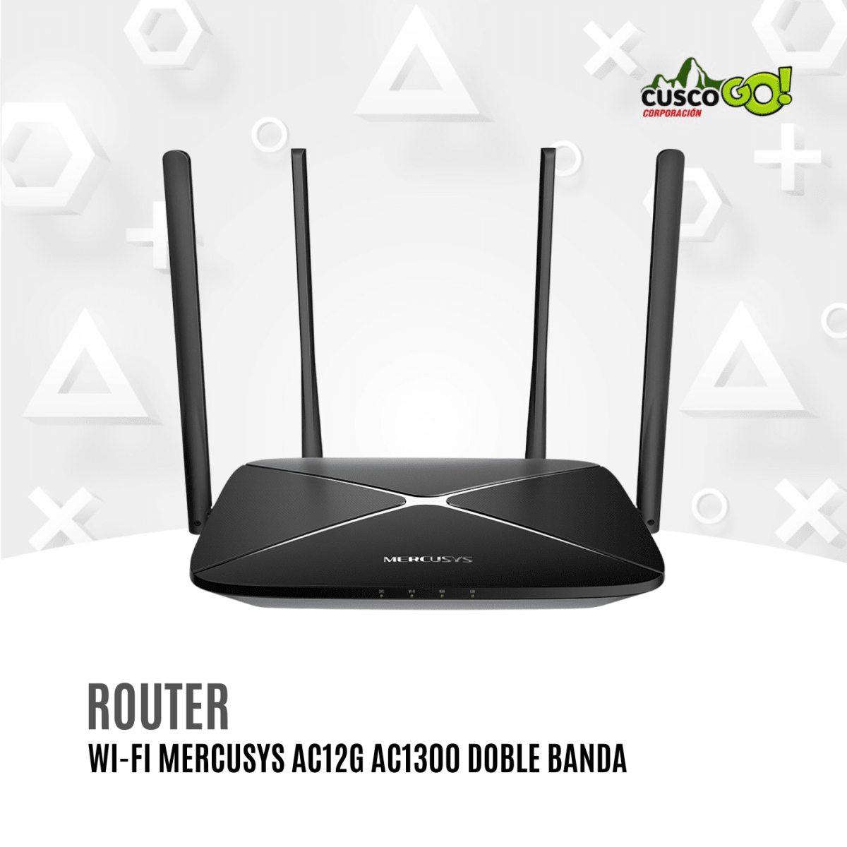 Router Wi-Fi Mercusys AC12G AC1300 Doble Banda 0