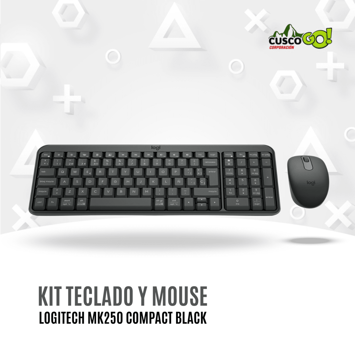 Kit Teclado y Mouse Logitech MK250 Bluetooth USB Negro 0