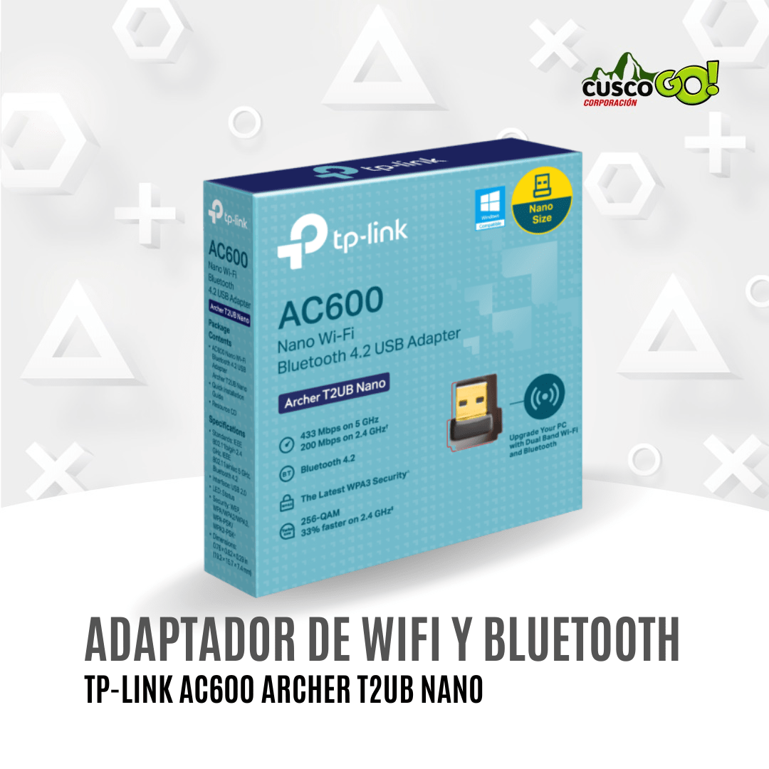 ADAPTOR DE WIFI Y BLUETOOTH TP-LINK ARCHER T2UB NANO3