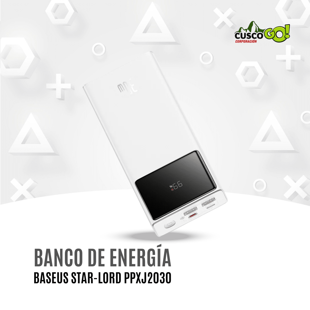 POWER BANK BASEUS STAR-LORD CON PANTALLA DIGITAL DE CARGA RÁPIDA DE 20 000 MAH Y 30 W2