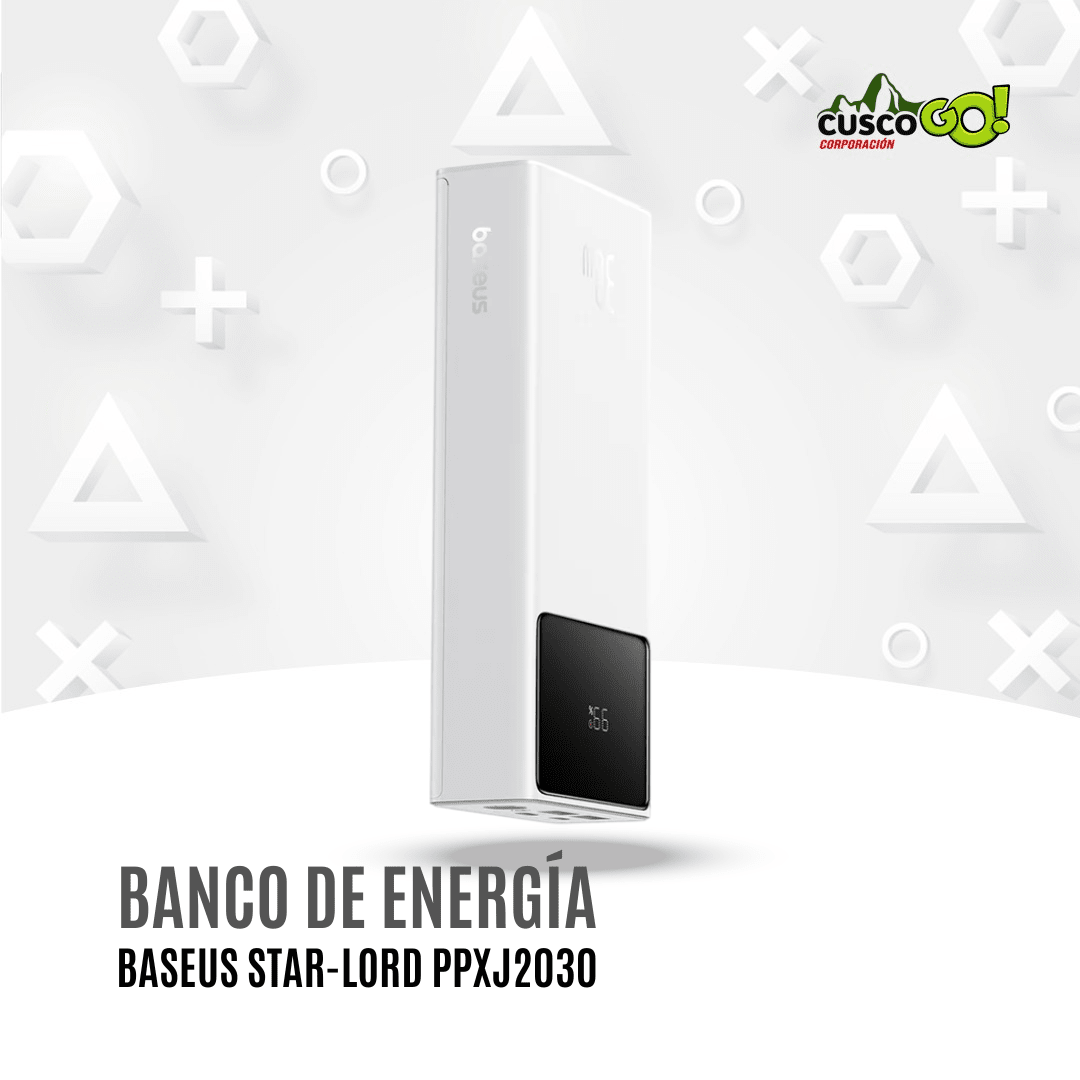 POWER BANK BASEUS STAR-LORD CON PANTALLA DIGITAL DE CARGA RÁPIDA DE 20 000 MAH Y 30 W3