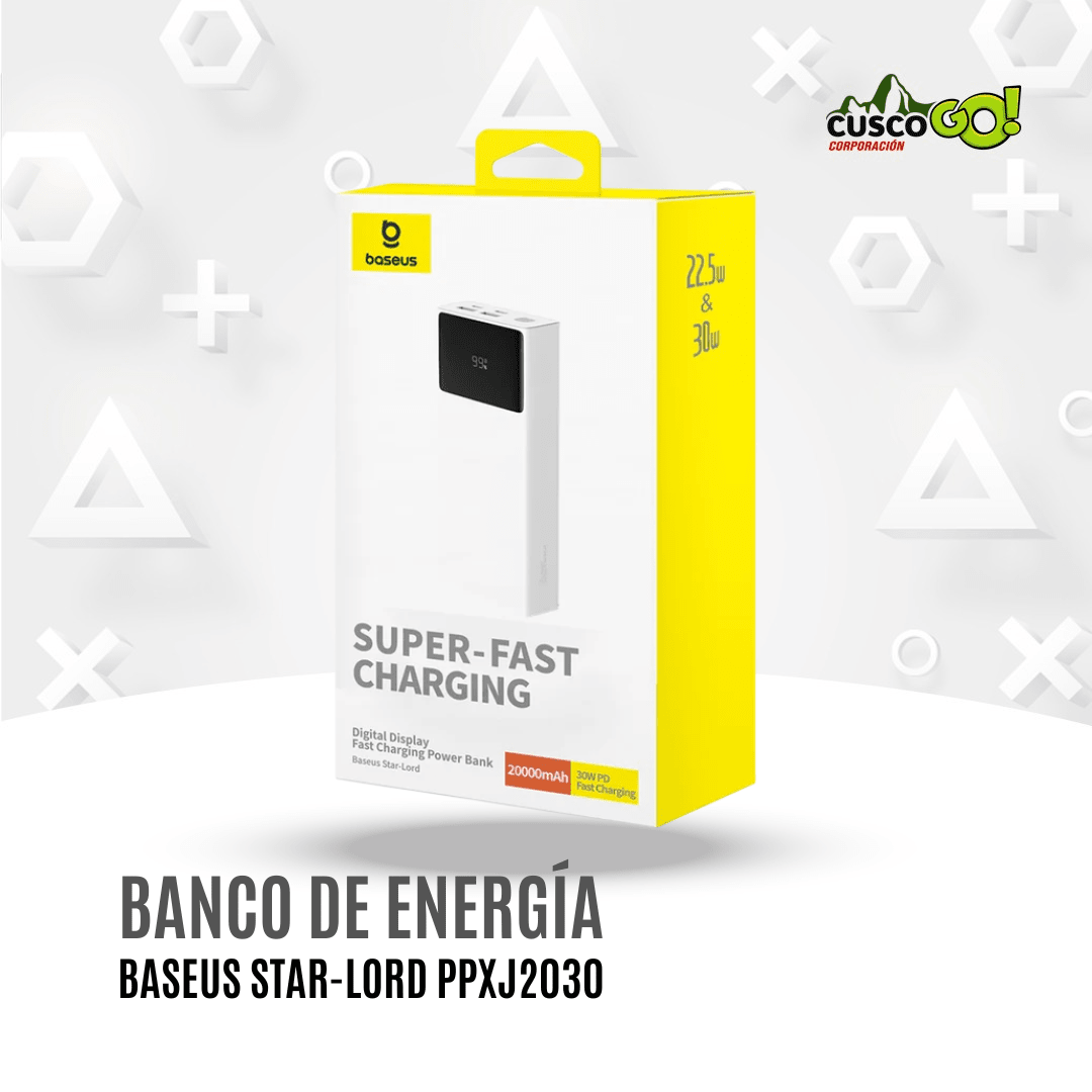 POWER BANK BASEUS STAR-LORD CON PANTALLA DIGITAL DE CARGA RÁPIDA DE 20 000 MAH Y 30 W4