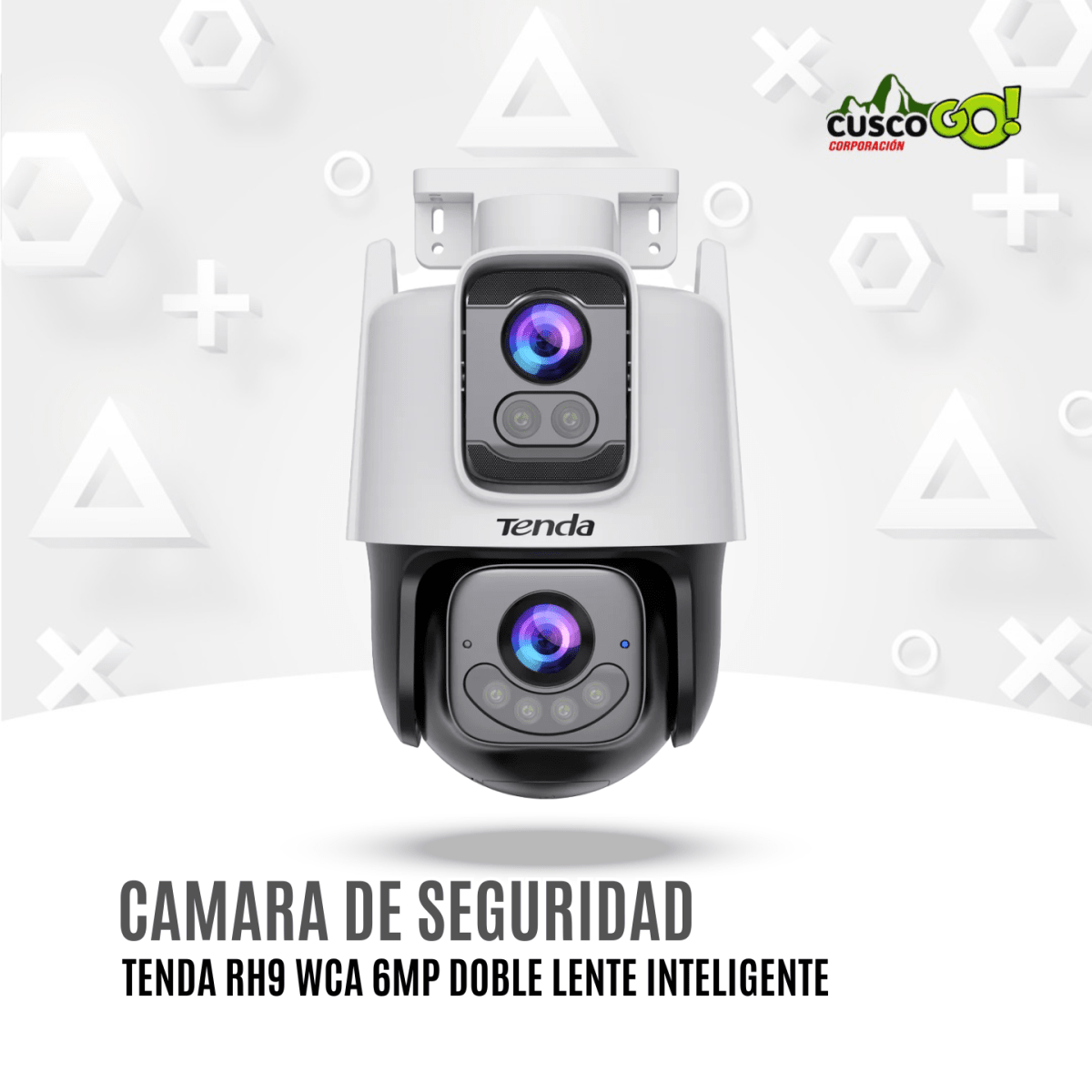 Cámara de Seguridad WiFi Tenda RH9 WCA 6MP Doble Lente Inteligente 0