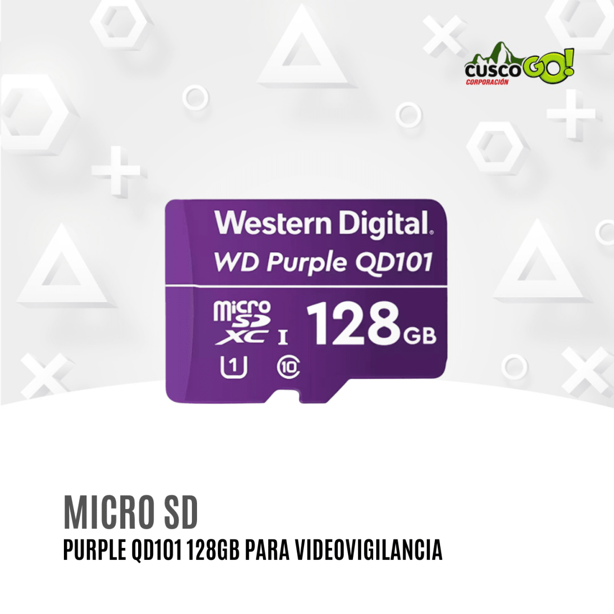 MicroSD WD Purple QD101 128GB para Videovigilancia 0