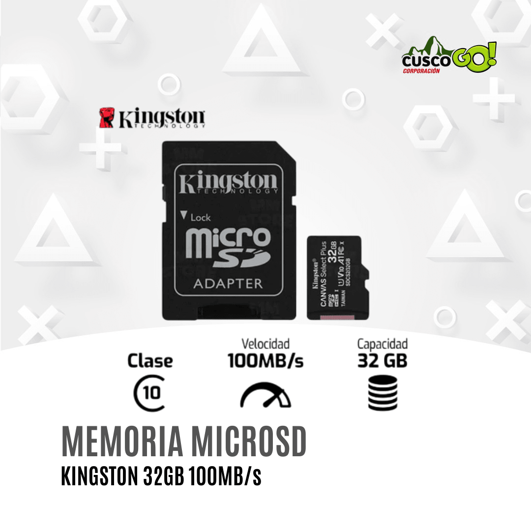 MEMORIA MICROSD KINGSTON 32GB 100MB/s 0