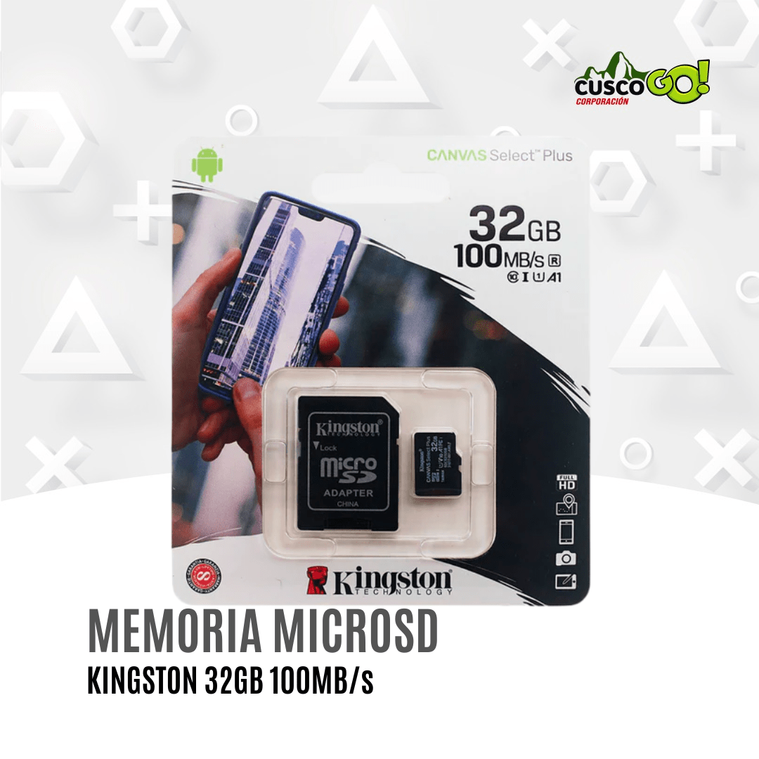 MEMORIA MICROSD KINGSTON 32GB 100MB/s2