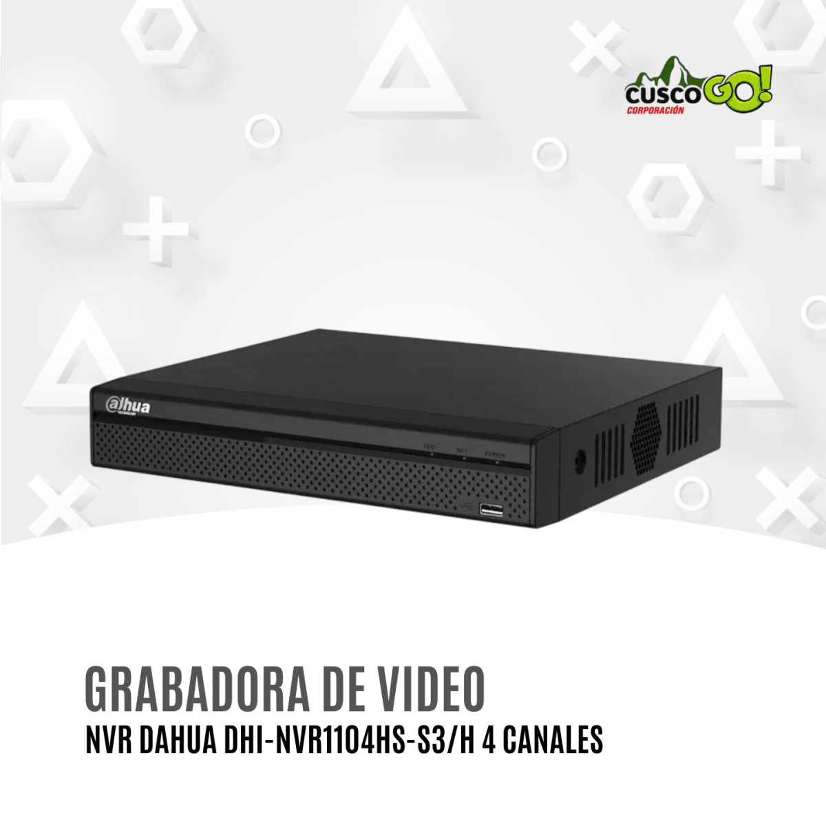 NVR Dahua DHI-NVR1104HS-S3/H Lite 4 Canales Full HD Hasta 8TB3