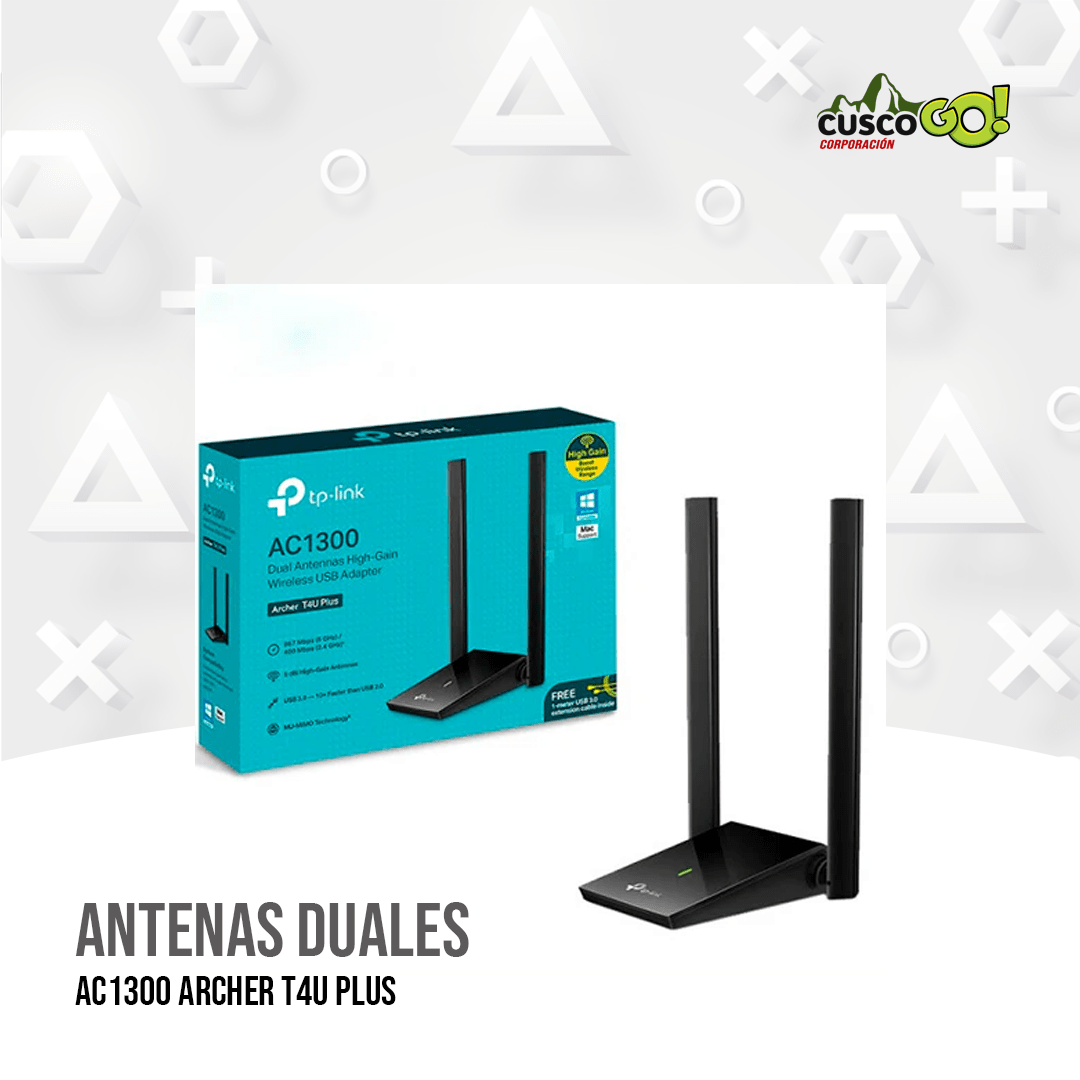 ANTENAS DUALES TP LINK AC1300 ARCHER T4U PLUS2