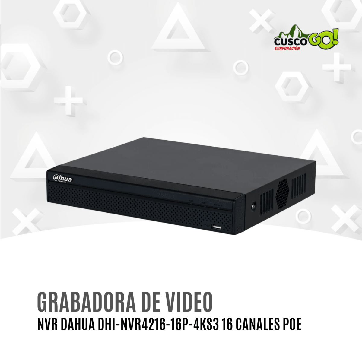 NVR Dahua DHI-NVR4216-16P-4KS3 de 16 Canales PoE 0