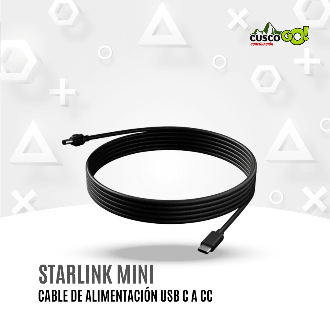 Cable USB-C a DC 5521 100 W para Starlink Mini de 15 pies (4.6 m), resistente e inteligente2