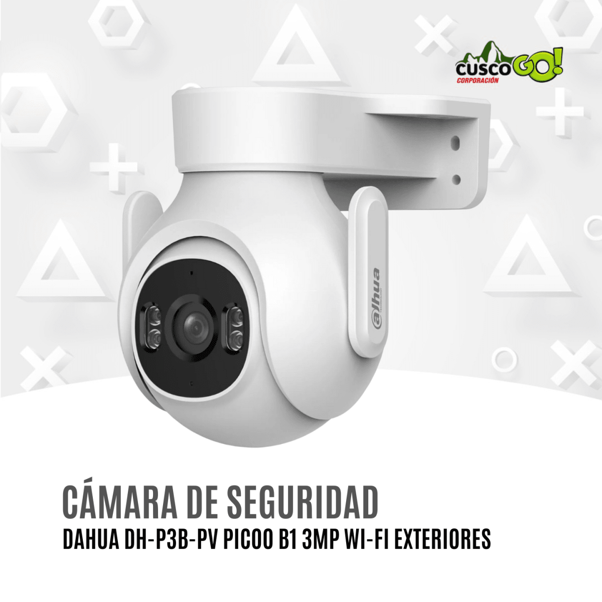 Cámara de Seguridad Dahua DH-P3B-PV Picoo B1 3MP Wi-Fi Exteriores3