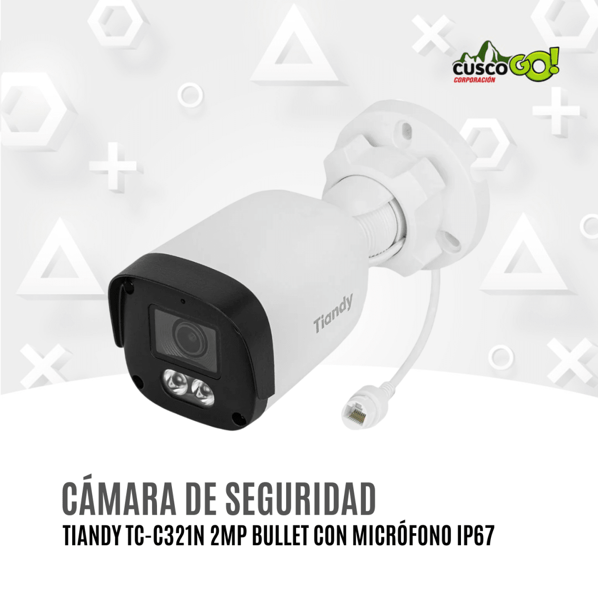 Cámara IP Tiandy TC-C321N Bullet 2MP Serie AK con Micrófono2