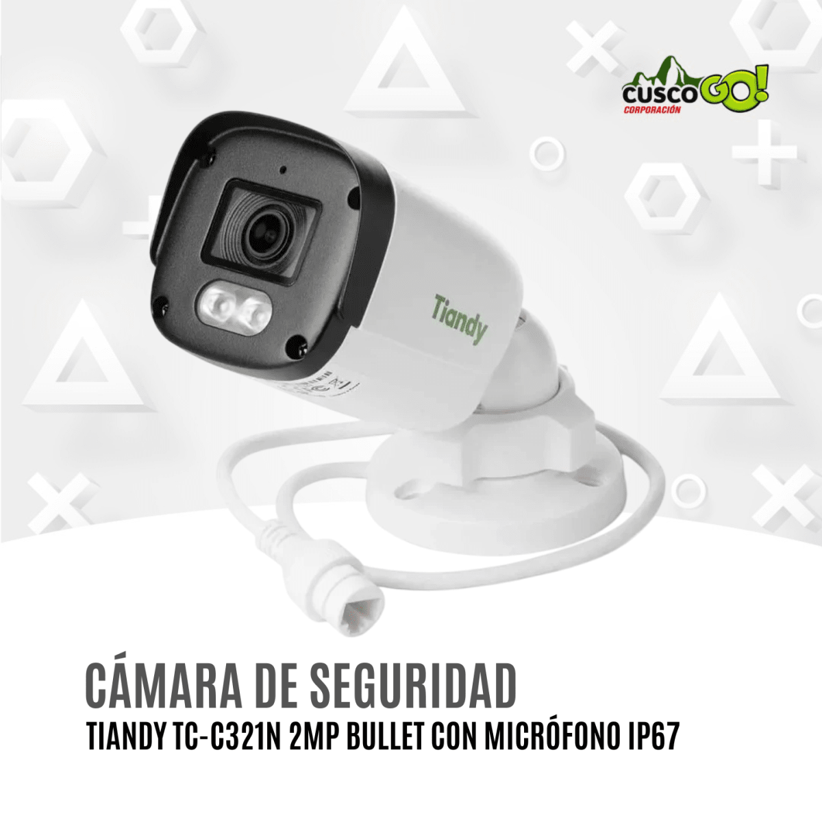Cámara IP Tiandy TC-C321N Bullet 2MP Serie AK con Micrófono3