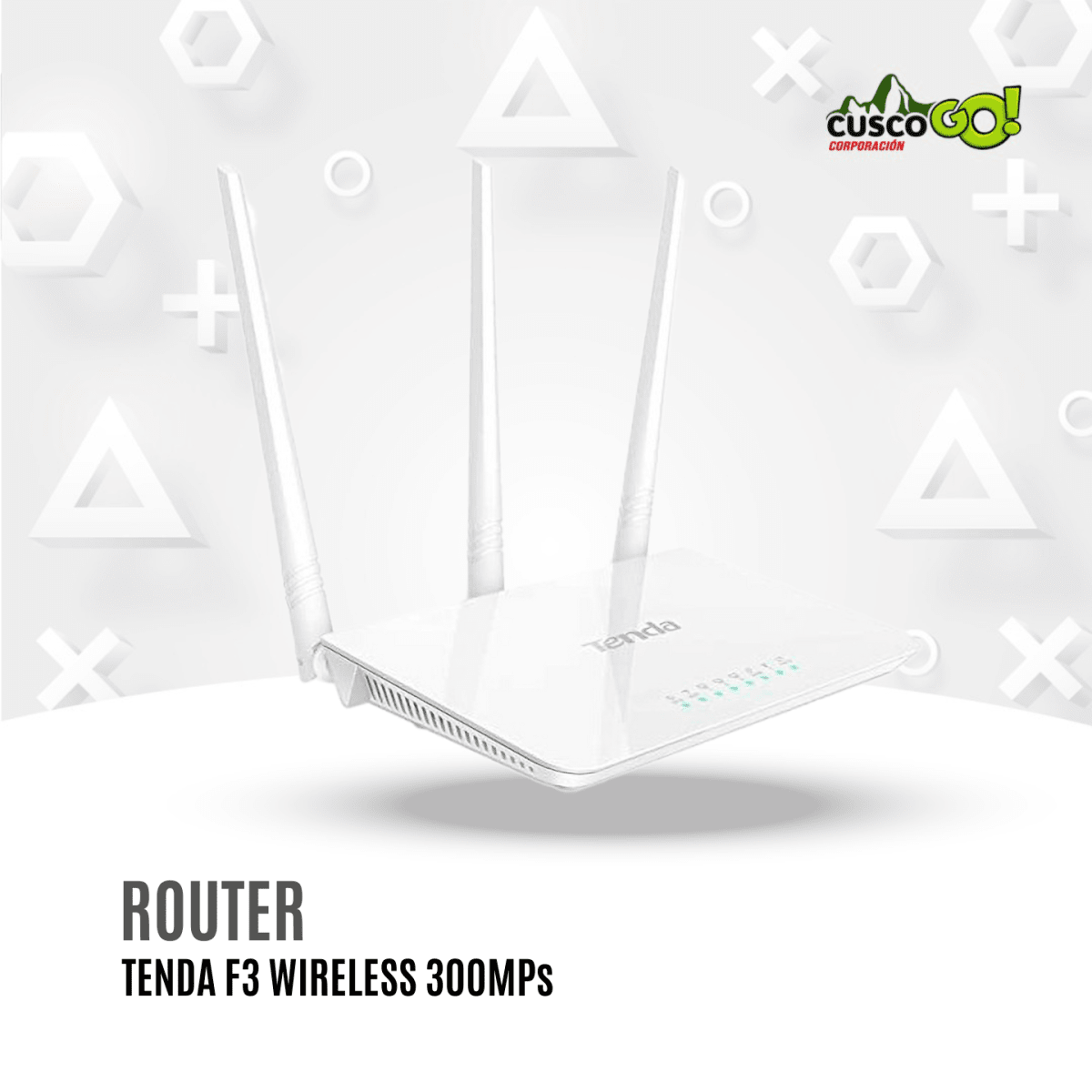 Router WiFi Tenda F3 300Mbps con 3 antenas de 5dBi 0