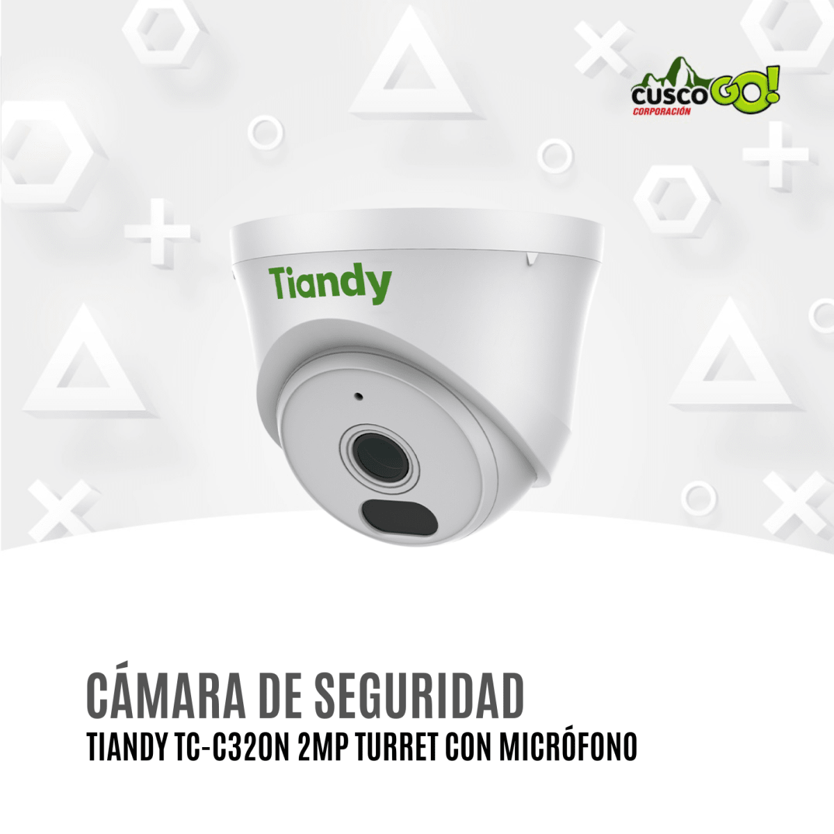 Cámara IP Tiandy TC-C320N Turret 2MP Serie AK con Micrófono2