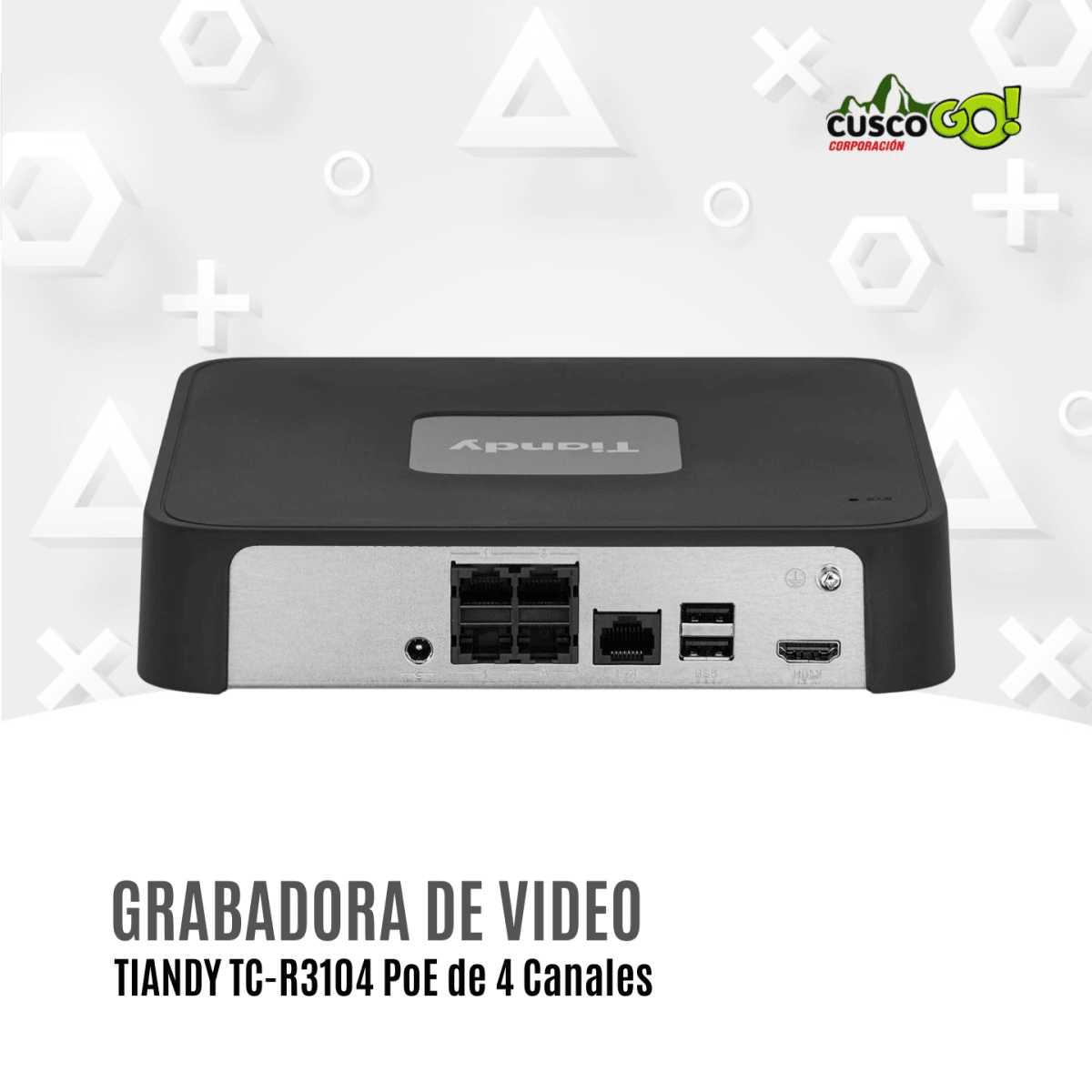 NVR Tiandy TC-R3104 PoE de 4 Canales Soporta HDD hasta 6TB2
