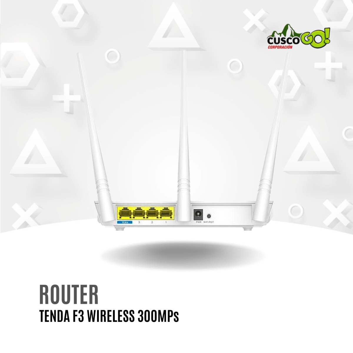 Router WiFi Tenda F3 300Mbps con 3 antenas de 5dBi2