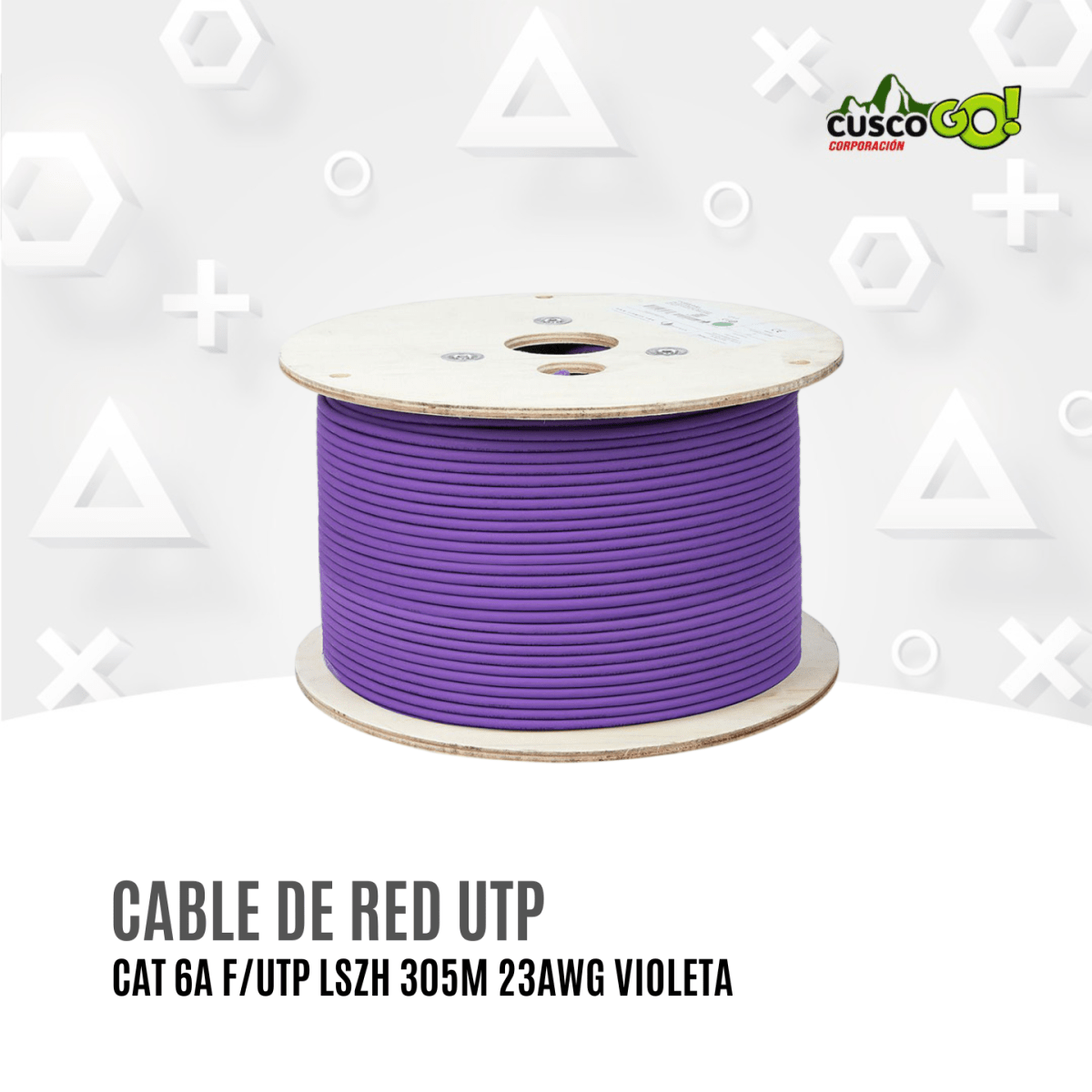 Cable de Red Cat 6A F/UTP LSZH 305m 23AWG Violeta2