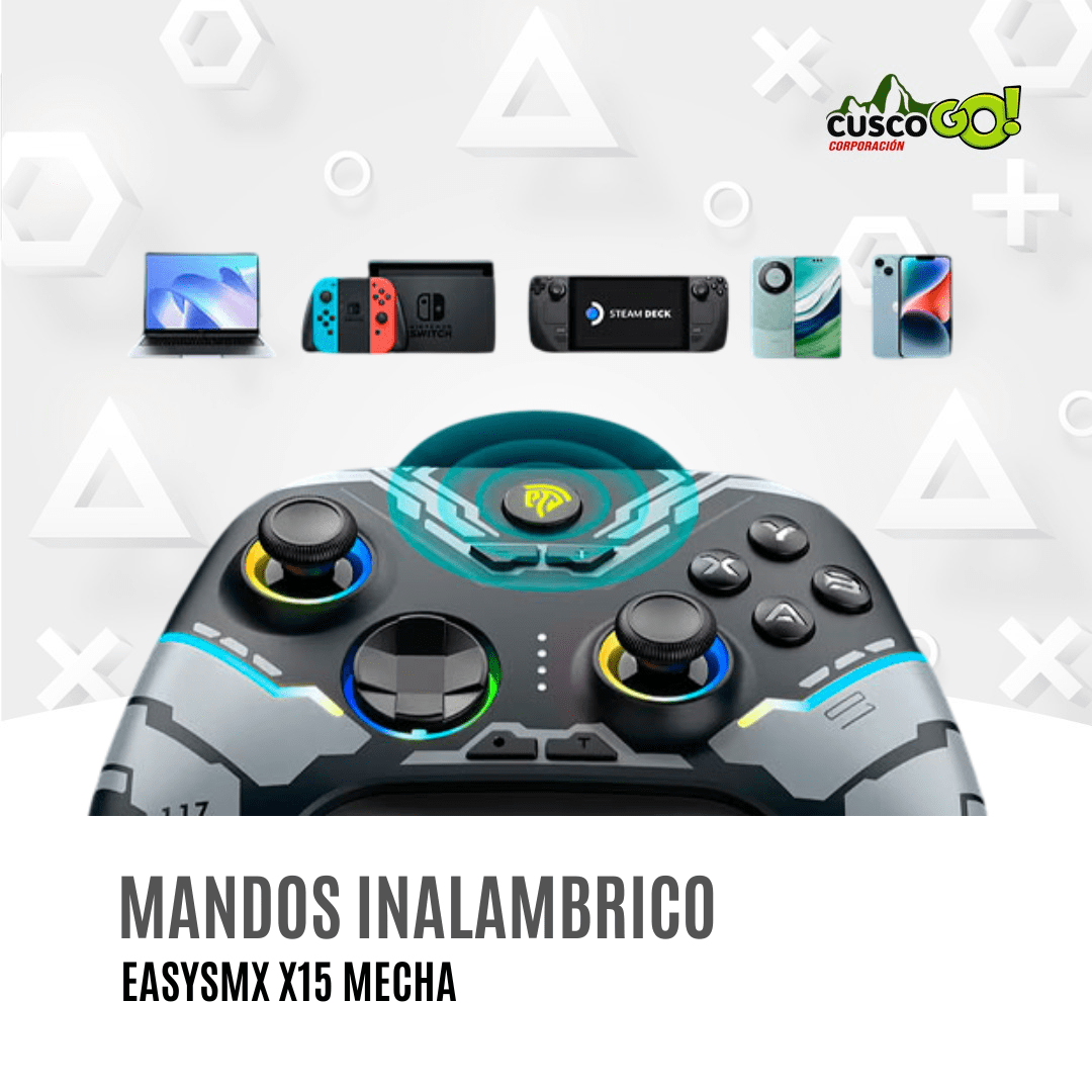 Mando Inalámbrico EasySMX X15 Mecha – Wi-Fi y Bluetooth, Vibración y Luces RGB2