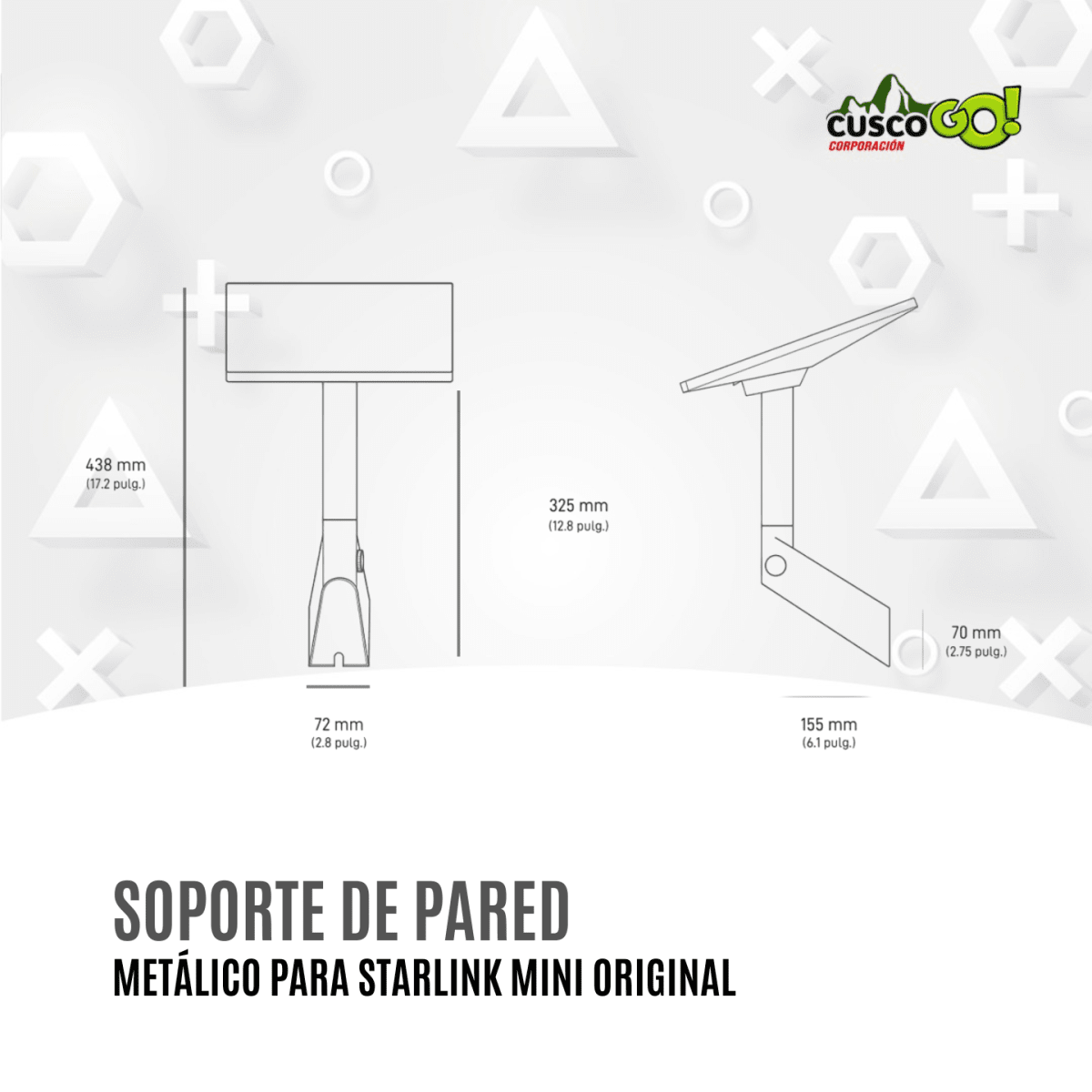 Soporte de Pared Metálico para Starlink Mini Original3